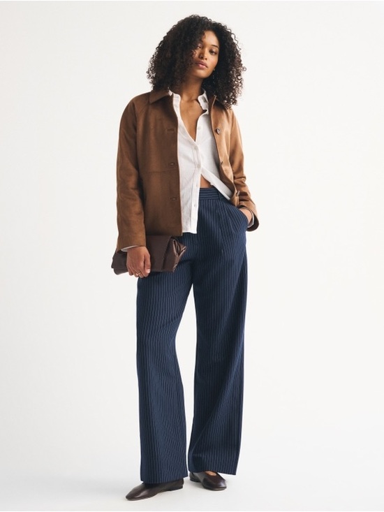 Abercrombie & Fitch Pants - Abercrombie and Fitch Curve Love Sloane Tailored Wide Leg Pants - Medium Long